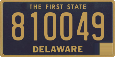 DE license plate 810049