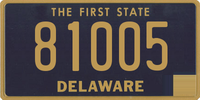DE license plate 81005