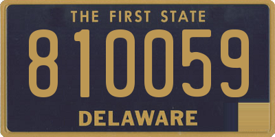 DE license plate 810059