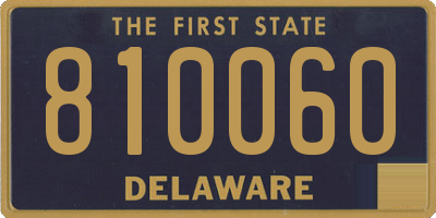 DE license plate 810060