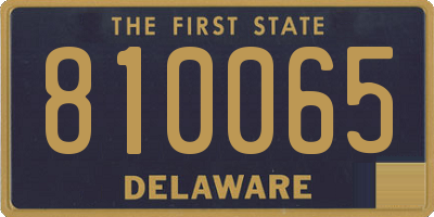 DE license plate 810065