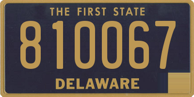 DE license plate 810067
