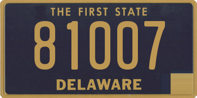 DE license plate 81007