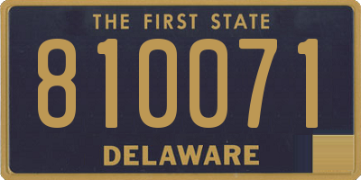 DE license plate 810071