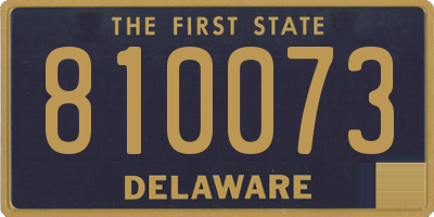 DE license plate 810073