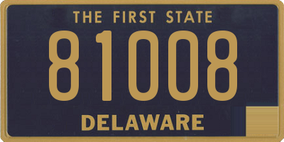 DE license plate 81008