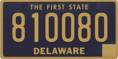 DE license plate 810080