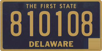 DE license plate 810108