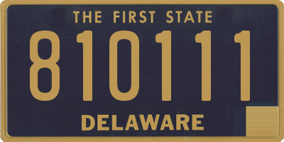 DE license plate 810111