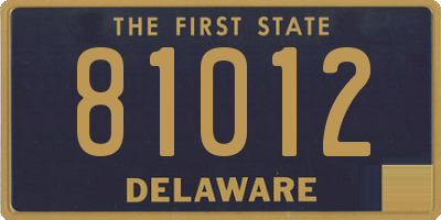DE license plate 81012