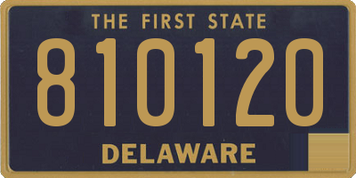 DE license plate 810120