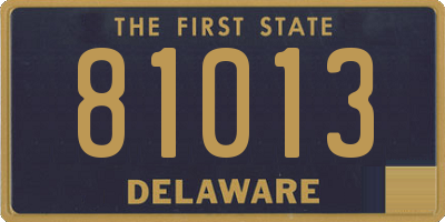 DE license plate 81013