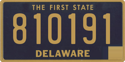 DE license plate 810191