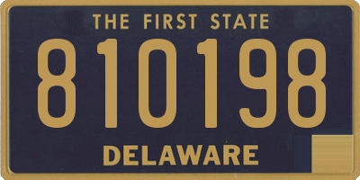 DE license plate 810198