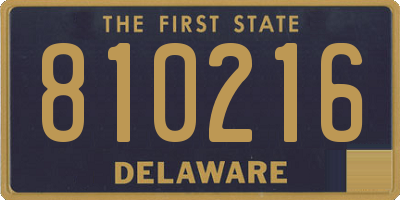 DE license plate 810216