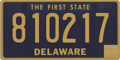 DE license plate 810217