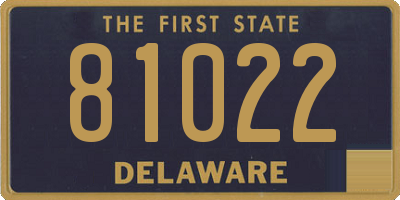 DE license plate 81022