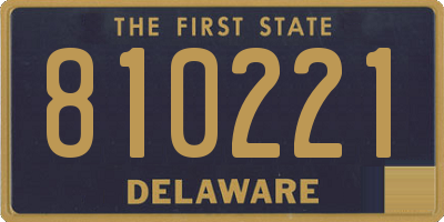 DE license plate 810221