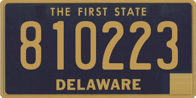 DE license plate 810223