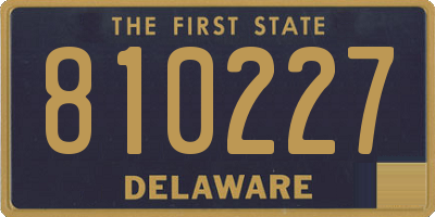 DE license plate 810227
