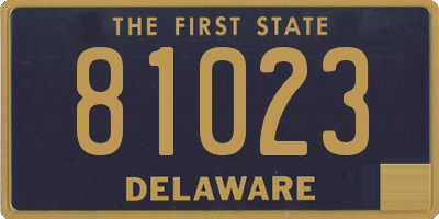 DE license plate 81023