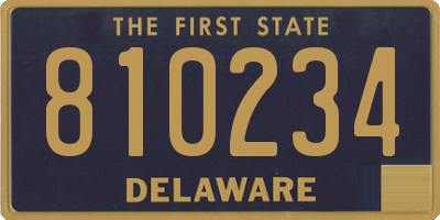 DE license plate 810234