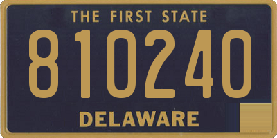 DE license plate 810240