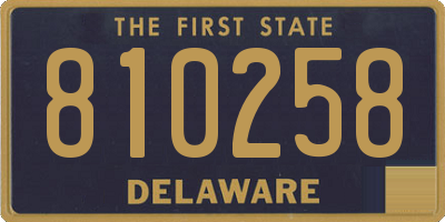 DE license plate 810258