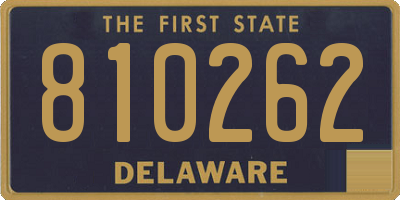 DE license plate 810262