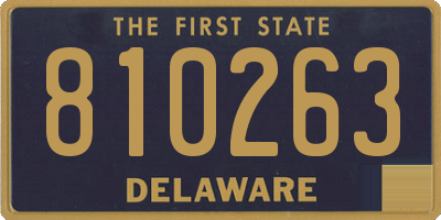 DE license plate 810263