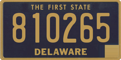 DE license plate 810265