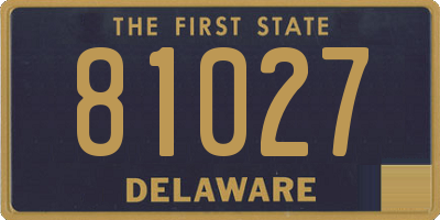DE license plate 81027