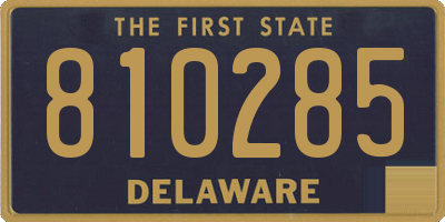 DE license plate 810285
