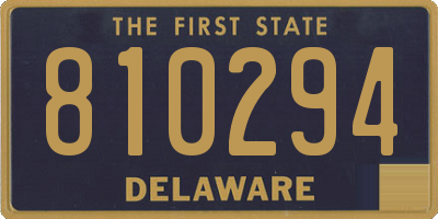DE license plate 810294