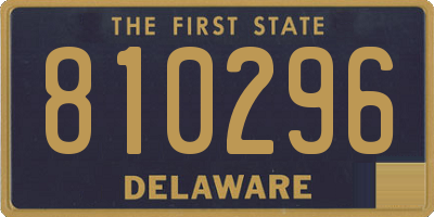 DE license plate 810296