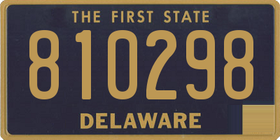 DE license plate 810298