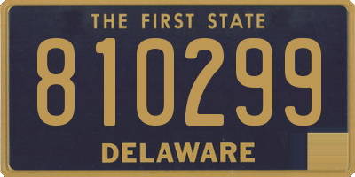 DE license plate 810299