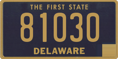 DE license plate 81030