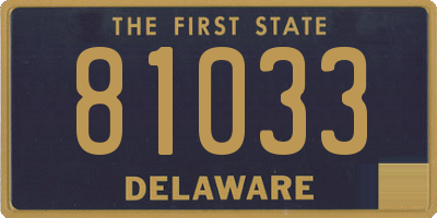 DE license plate 81033