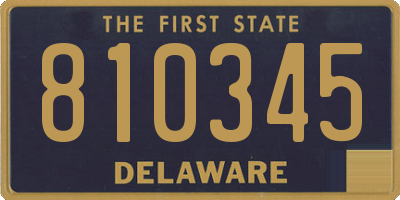 DE license plate 810345