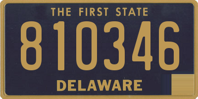 DE license plate 810346