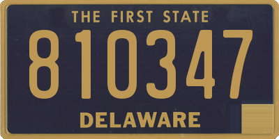 DE license plate 810347