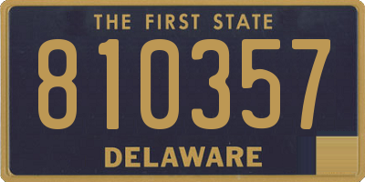 DE license plate 810357