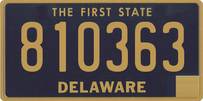 DE license plate 810363