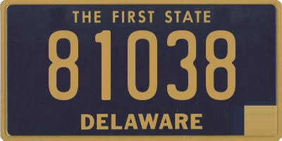 DE license plate 81038