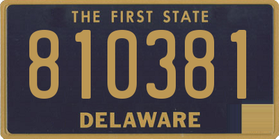 DE license plate 810381