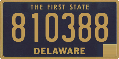 DE license plate 810388