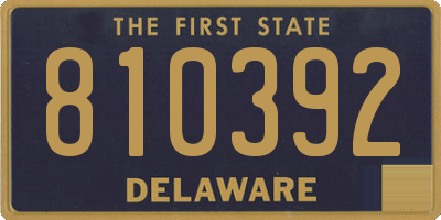 DE license plate 810392