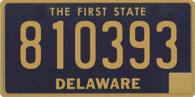 DE license plate 810393