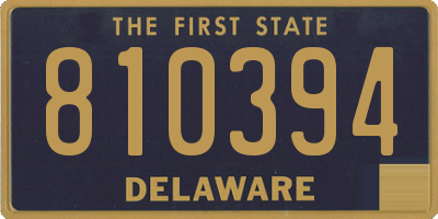 DE license plate 810394